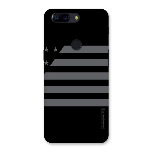 Grey Star Striped Pattern Back Case for OnePlus 5T