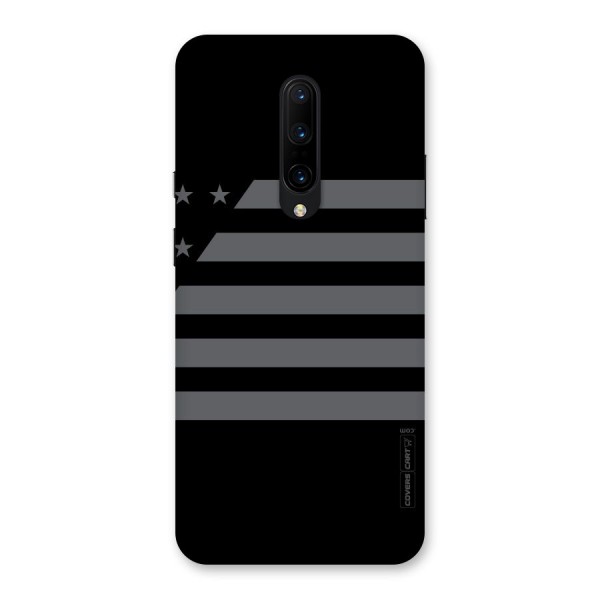 Grey Star Striped Pattern Back Case for OnePlus 7 Pro