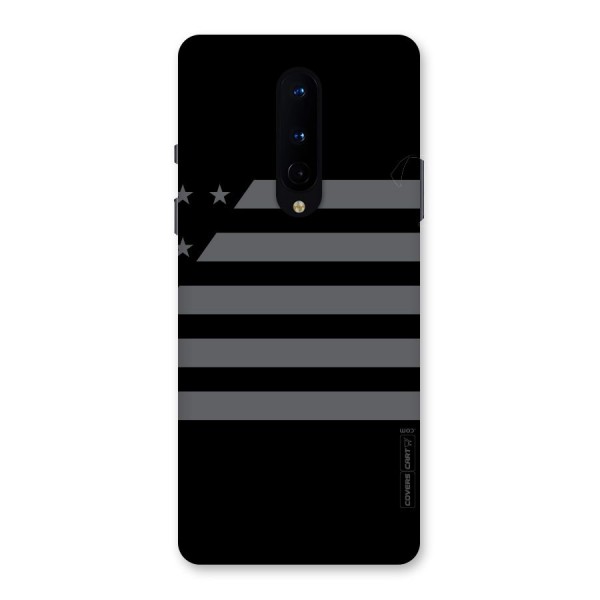 Grey Star Striped Pattern Back Case for OnePlus 8