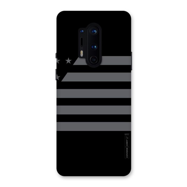 Grey Star Striped Pattern Back Case for OnePlus 8 Pro