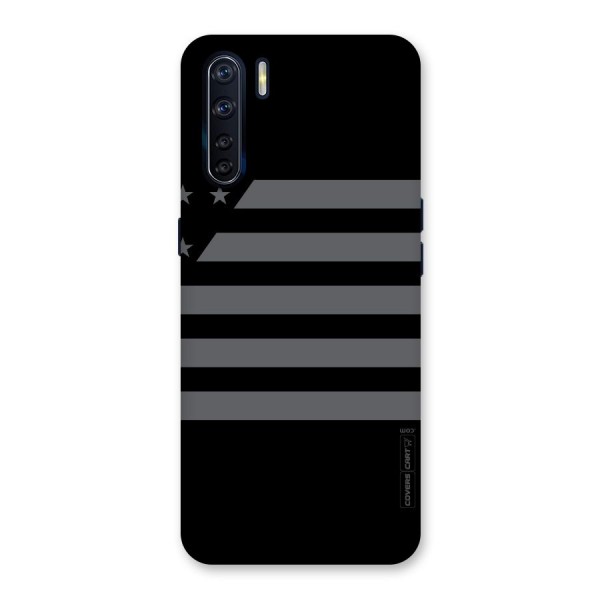 Grey Star Striped Pattern Back Case for Oppo F15