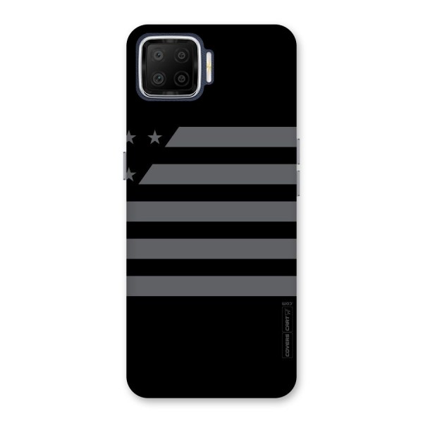 Grey Star Striped Pattern Back Case for Oppo F17