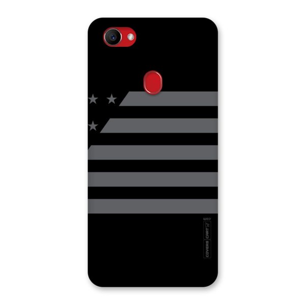 Grey Star Striped Pattern Back Case for Oppo F7