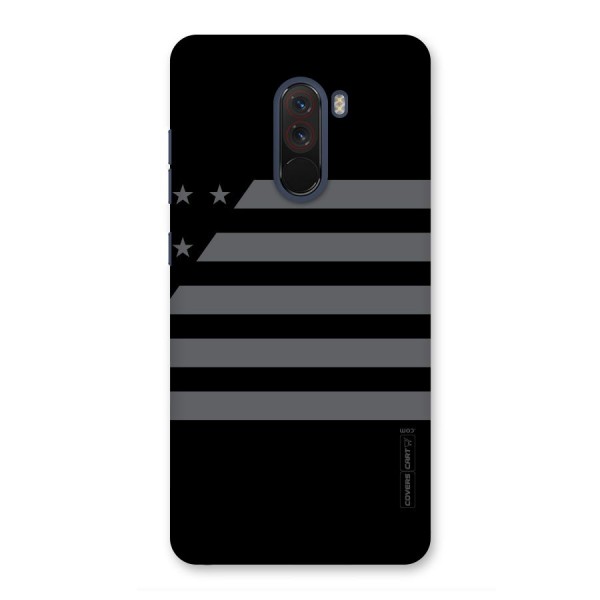 Grey Star Striped Pattern Back Case for Poco F1