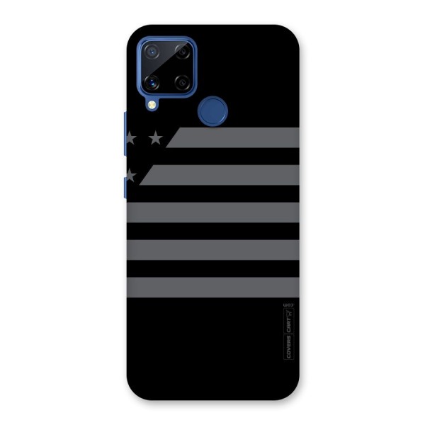 Grey Star Striped Pattern Back Case for Realme Narzo 30A