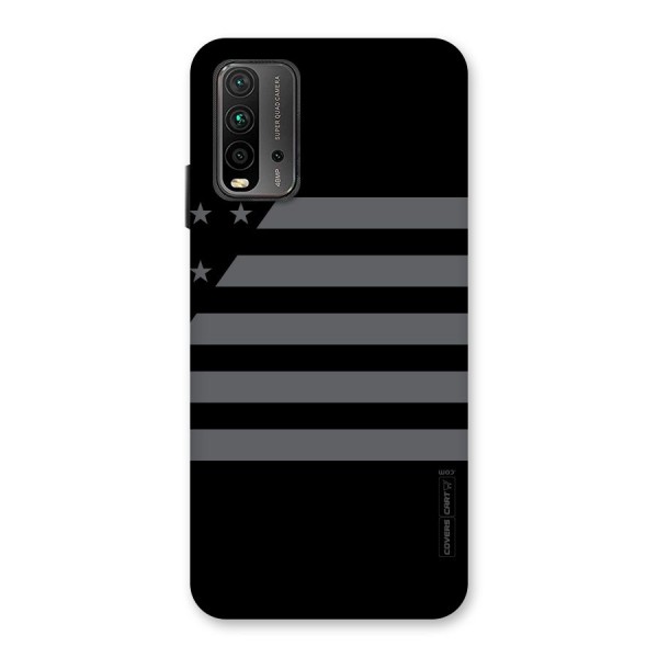 Grey Star Striped Pattern Back Case for Redmi 9 Power