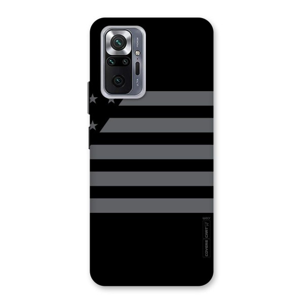 Grey Star Striped Pattern Back Case for Redmi Note 10 Pro