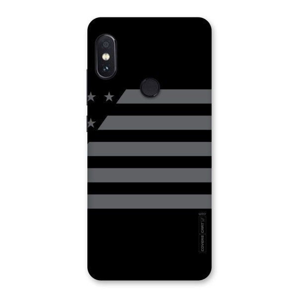 Grey Star Striped Pattern Back Case for Redmi Note 5 Pro