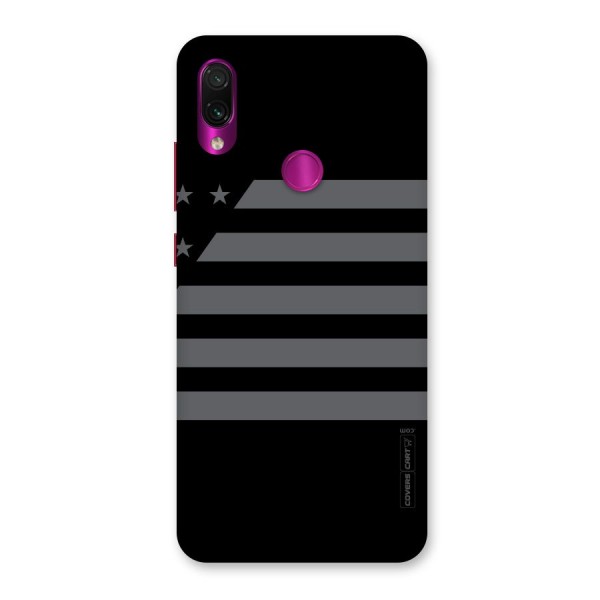 Grey Star Striped Pattern Back Case for Redmi Note 7 Pro