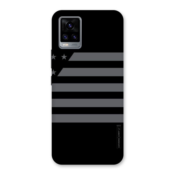 Grey Star Striped Pattern Back Case for Vivo V20