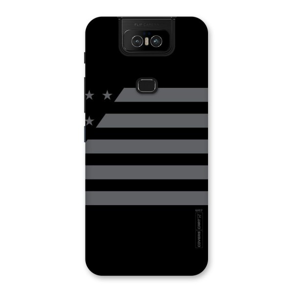 Grey Star Striped Pattern Back Case for Zenfone 6z