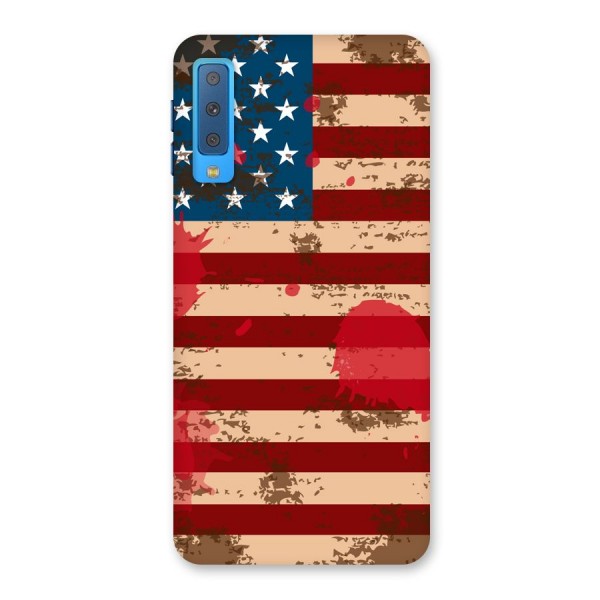 Grunge USA Flag Back Case for Galaxy A7 (2018)