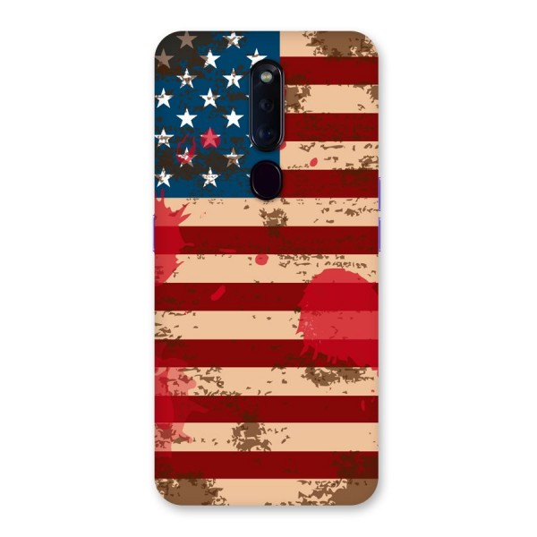 Grunge USA Flag Back Case for Oppo F11 Pro