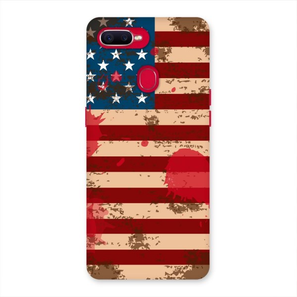 Grunge USA Flag Back Case for Oppo F9 Pro