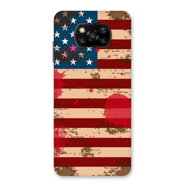 Grunge USA Flag Back Case for Poco X3