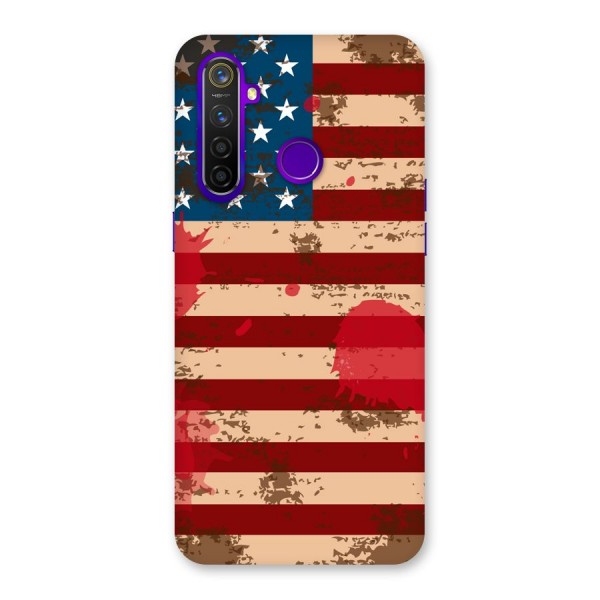 Grunge USA Flag Back Case for Realme 5 Pro
