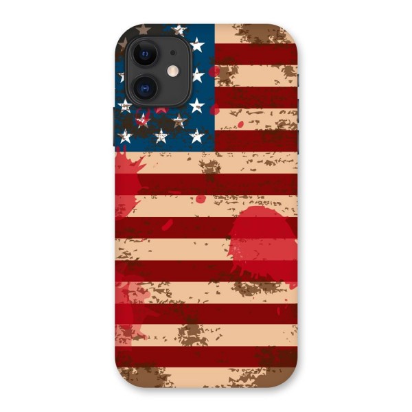 Grunge USA Flag Back Case for iPhone 11