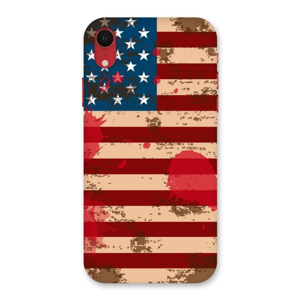 Grunge USA Flag Back Case for iPhone XR
