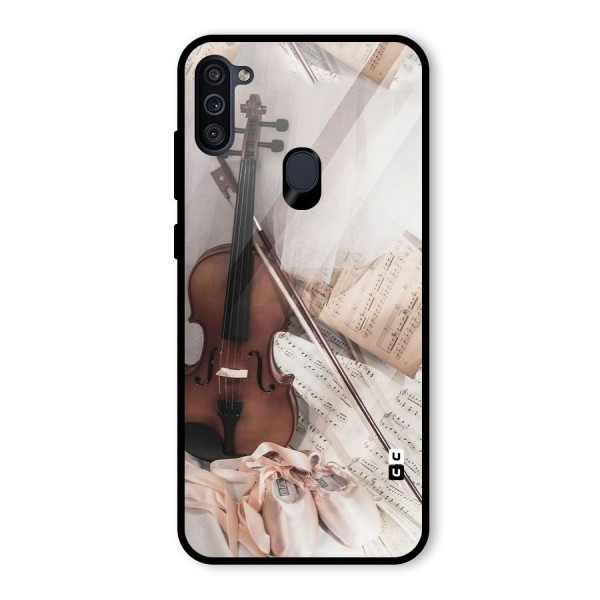 Guitar And Co Glass Back Case for Galaxy M11