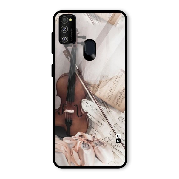 Guitar And Co Glass Back Case for Galaxy M21