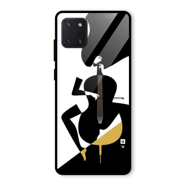 Guitar Women Glass Back Case for Galaxy Note 10 Lite