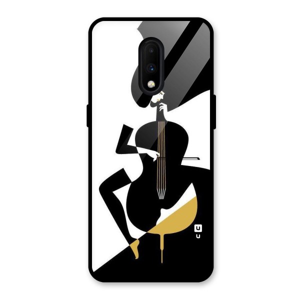 Guitar Women Glass Back Case for OnePlus 7