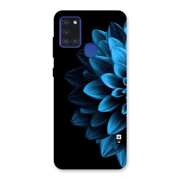 Half Blue Flower Back Case for Galaxy A21s