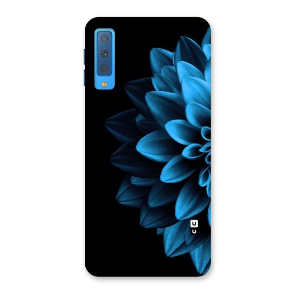 Half Blue Flower Back Case for Galaxy A7 (2018)