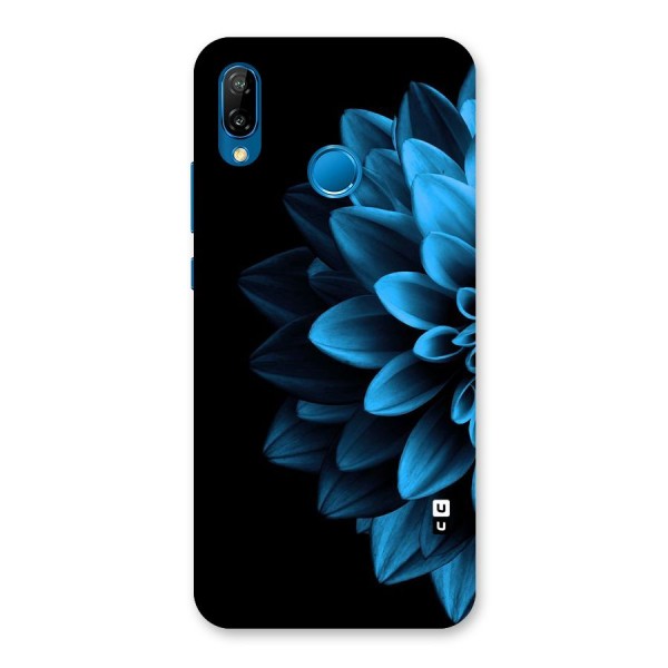 Half Blue Flower Back Case for Huawei P20 Lite