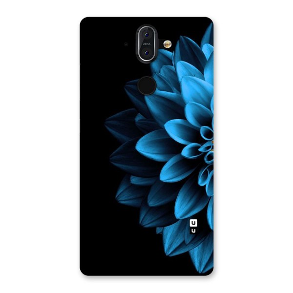 Half Blue Flower Back Case for Nokia 8 Sirocco