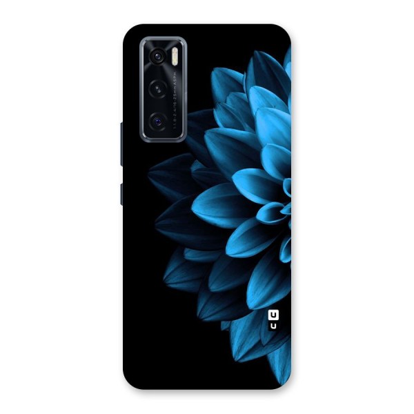 Half Blue Flower Back Case for Vivo V20 SE