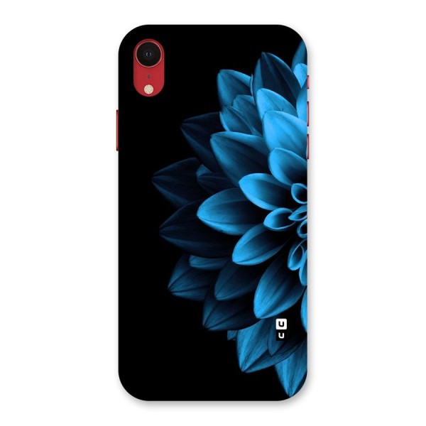 Half Blue Flower Back Case for iPhone XR