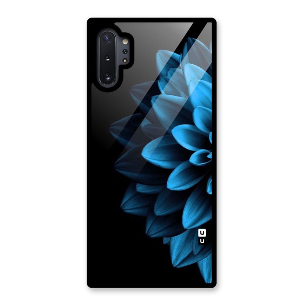 Half Blue Flower Glass Back Case for Galaxy Note 10 Plus
