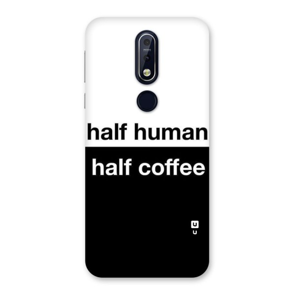 Half Human Half Coffee Back Case for Nokia 7.1