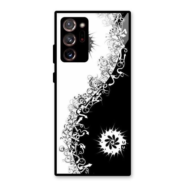 Half Peace Design Glass Back Case for Galaxy Note 20 Ultra