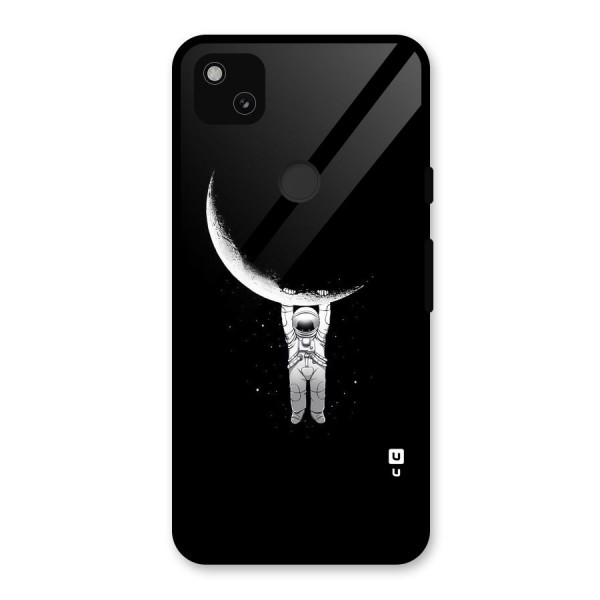 Hanging Astronaut Glass Back Case for Google Pixel 4a