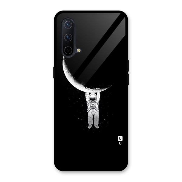 Hanging Astronaut Glass Back Case for OnePlus Nord CE 5G