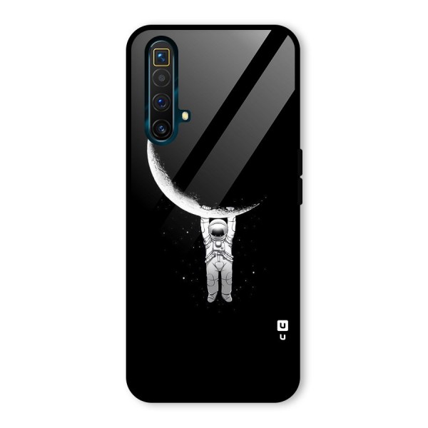 Hanging Astronaut Glass Back Case for Realme X3 SuperZoom