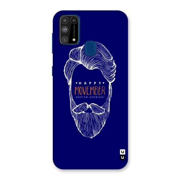 Happy Movember Blue Back Case for Galaxy F41