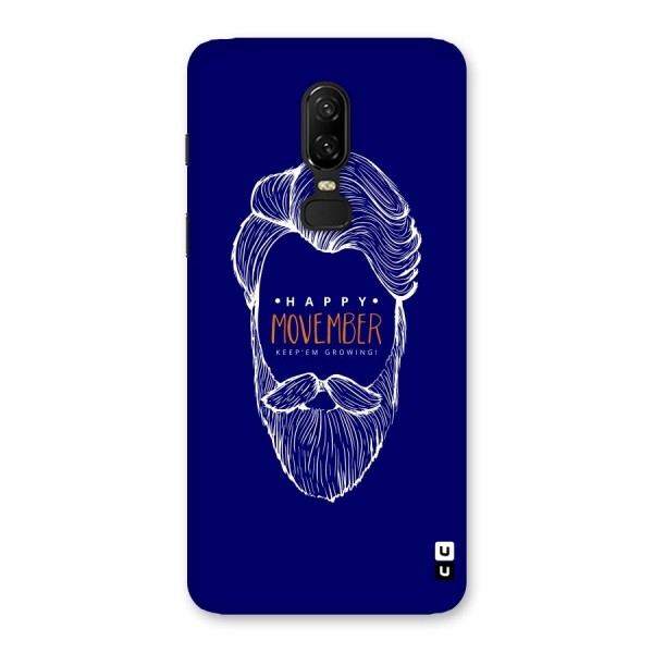 Happy Movember Blue Back Case for OnePlus 6