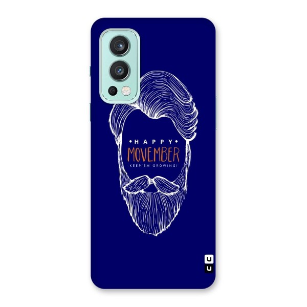 Happy Movember Blue Back Case for OnePlus Nord 2 5G