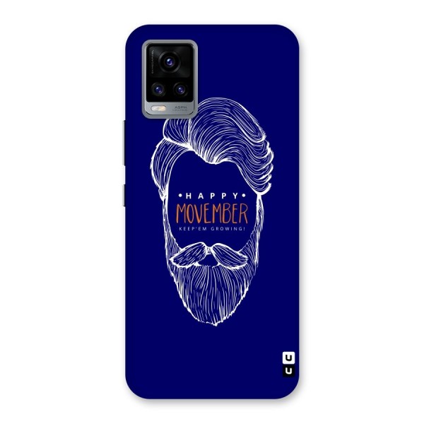Happy Movember Blue Back Case for Vivo V20