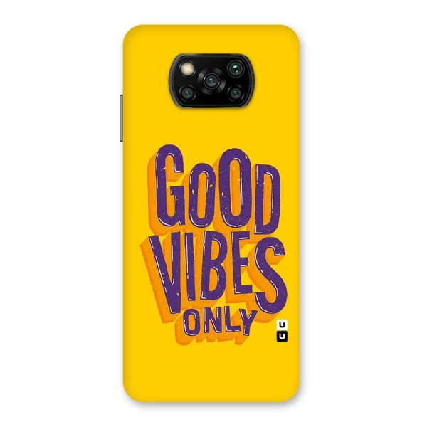 Happy Vibes Only Back Case for Poco X3
