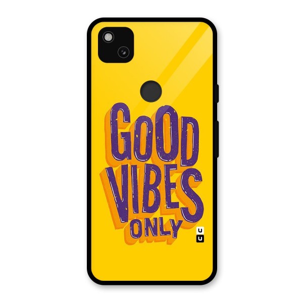 Happy Vibes Only Glass Back Case for Google Pixel 4a