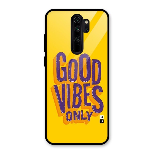 Happy Vibes Only Glass Back Case for Redmi Note 8 Pro