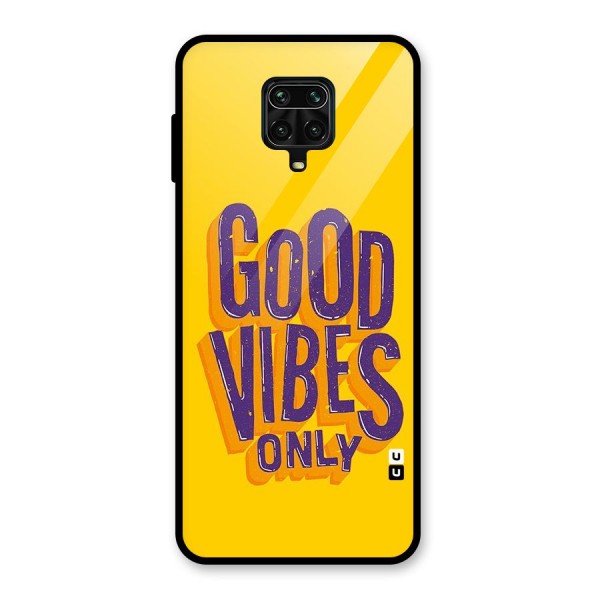 Happy Vibes Only Glass Back Case for Redmi Note 9 Pro