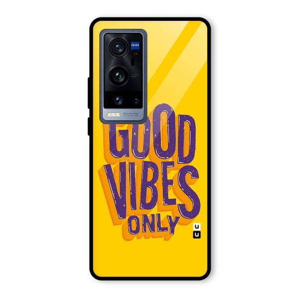 Happy Vibes Only Glass Back Case for Vivo X60 Pro Plus