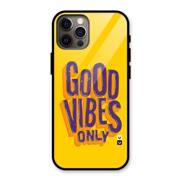 Happy Vibes Only Glass Back Case for iPhone 12 Pro