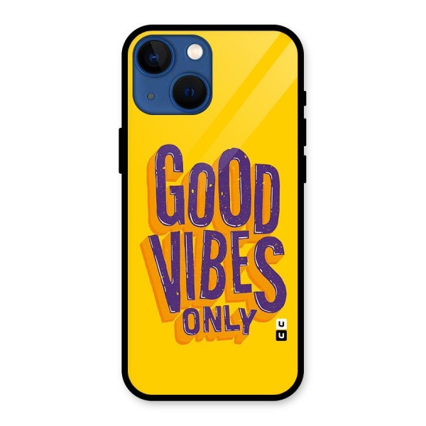 Happy Vibes Only Glass Back Case for iPhone 13 Mini