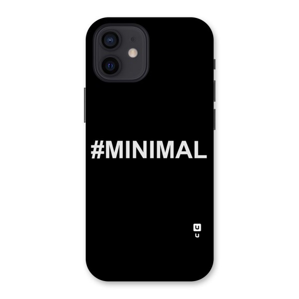 Hashtag Minimal Black Back Case for iPhone 12